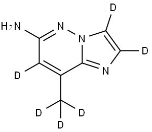 8-(methyl-d3)imidazo[1,2-b]pyridazin-2,3,7-d3-6-amine Struktur