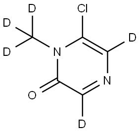 6-chloro-1-(methyl-d3)pyrazin-2(1H)-one-3,5-d2 Struktur