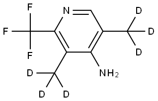 3,5-bis(methyl-d3)-2-(trifluoromethyl)pyridin-4-amine Struktur