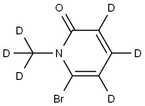 6-bromo-1-(methyl-d3)pyridin-2(1H)-one-3,4,5-d3 Struktur