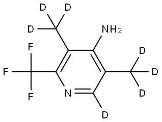 3,5-bis(methyl-d3)-2-(trifluoromethyl)pyridin-6-d-4-amine Struktur