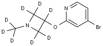 4-bromo-2-((1-(methyl-d3)azetidin-3-yl-2,2,3,4,4-d5)oxy)pyridine Struktur