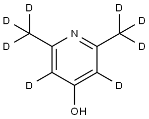 2,6-bis(methyl-d3)pyridin-3,5-d2-4-ol Struktur