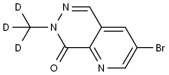 3-bromo-7-(methyl-d3)pyrido[2,3-d]pyridazin-8(7H)-one Struktur