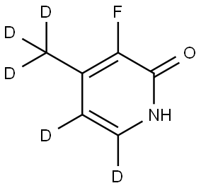 3-fluoro-4-(methyl-d3)pyridin-2(1H)-one-5,6-d2 Struktur