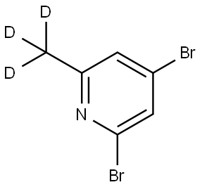 2,4-dibromo-6-(methyl-d3)pyridine Struktur