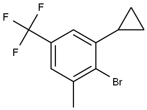 2-bromo-1-cyclopropyl-3-methyl-5-(trifluoromethyl)benzene Struktur