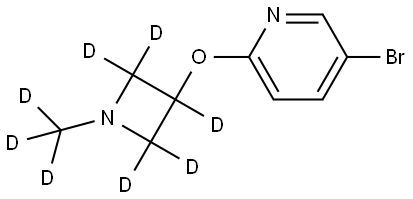 5-bromo-2-((1-(methyl-d3)azetidin-3-yl-2,2,3,4,4-d5)oxy)pyridine Struktur