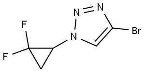 4-bromo-1-(2,2-difluorocyclopropyl)-1H-1,2,3-triazole Struktur