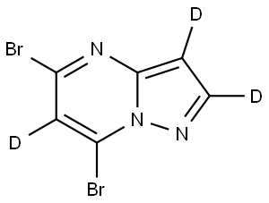 5,7-dibromopyrazolo[1,5-a]pyrimidine-2,3,6-d3 Struktur