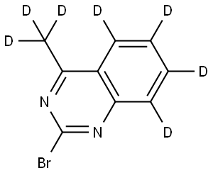 2-bromo-4-(methyl-d3)quinazoline-5,6,7,8-d4 Struktur