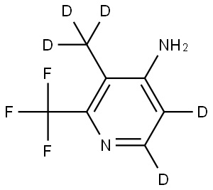 3-(methyl-d3)-2-(trifluoromethyl)pyridin-5,6-d2-4-amine Struktur