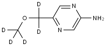 5-((methoxy-d3)methyl-d2)pyrazin-2-amine Struktur