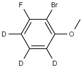 2-bromo-1-fluoro-3-methoxybenzene-4,5,6-d3 Struktur