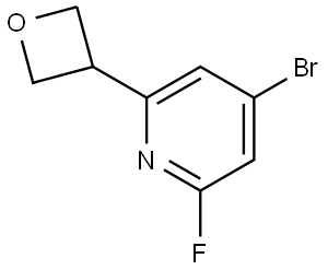 4-bromo-2-fluoro-6-(oxetan-3-yl)pyridine Struktur