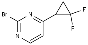 2-bromo-4-(2,2-difluorocyclopropyl)pyrimidine Struktur