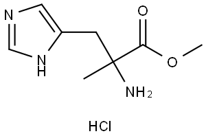 methyl 2-amino-3-(1H-imidazol-4-yl)-2-methylpropanoate hydrochloride Struktur