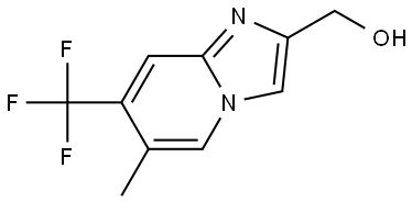 (6-Methyl-7-(trifluoromethyl)imidazo[1,2-a]pyridin-2-yl)methanol Struktur