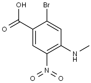 2-Bromo-4-(methylamino)-5-nitrobenzoic acid Struktur