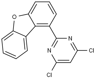 Pyrimidine, 4,6-dichloro-2-(1-dibenzofuranyl)- Struktur