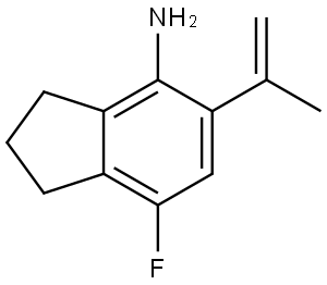 7-Fluoro-2,3-dihydro-5-(1-methylethenyl)-1H-inden-4-amine Struktur