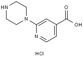 2-(Piperazin-1-yl)isonicotinic acid hydrochloride Struktur