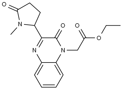 ethyl 2-(3-(1-methyl-5-oxopyrrolidin-2-yl)-2-oxoquinoxalin-1(2H)-yl)acetate Struktur