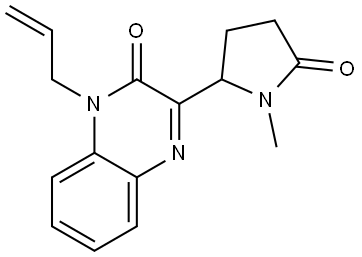 1-allyl-3-(1-methyl-5-oxopyrrolidin-2-yl)quinoxalin-2(1H)-one Struktur