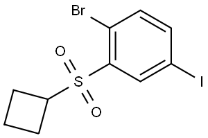 Benzene, 1-bromo-2-(cyclobutylsulfonyl)-4-iodo- Struktur