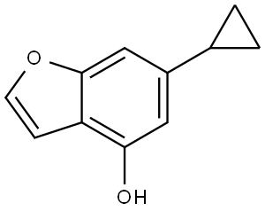 4-Benzofuranol, 6-cyclopropyl- Struktur