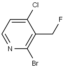 Pyridine, 2-bromo-4-chloro-3-(fluoromethyl)- Struktur