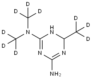 N2,N2,6-tris(methyl-d3)-1,6-dihydro-1,3,5-triazine-2,4-diamine Struktur