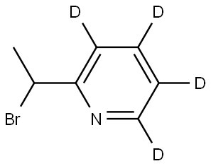 2-(1-bromoethyl)pyridine-3,4,5,6-d4 Struktur