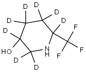 6-(trifluoromethyl)piperidin-2,2,3,4,4,5,5,6-d8-3-ol Struktur