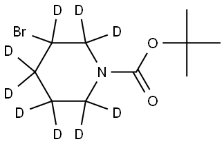 tert-butyl 3-bromopiperidine-1-carboxylate-2,2,3,4,4,5,5,6,6-d9 Struktur