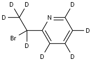 2-(1-bromoethyl-1,2,2,2-d4)pyridine-3,4,5,6-d4 Struktur