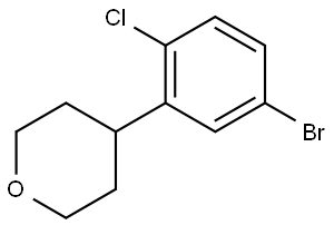 4-(5-bromo-2-chlorophenyl)tetrahydro-2H-pyran Struktur