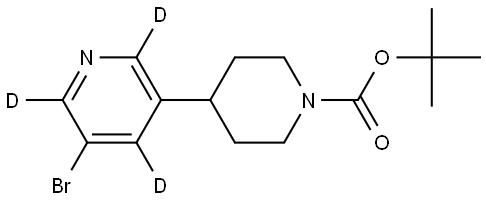 tert-butyl 4-(5-bromopyridin-3-yl-2,4,6-d3)piperidine-1-carboxylate Structure