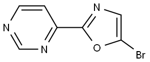 5-bromo-2-(pyrimidin-4-yl)oxazole Struktur