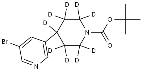 tert-butyl 4-(5-bromopyridin-3-yl)piperidine-1-carboxylate-2,2,3,3,4,5,5,6,6-d9 Struktur