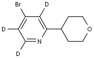 4-bromo-2-(tetrahydro-2H-pyran-4-yl)pyridine-3,5,6-d3 Struktur