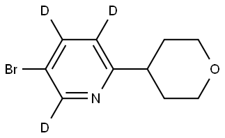 5-bromo-2-(tetrahydro-2H-pyran-4-yl)pyridine-3,4,6-d3 Struktur