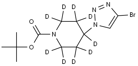 tert-butyl 4-(4-bromo-1H-1,2,3-triazol-1-yl)piperidine-1-carboxylate-2,2,3,3,4,5,5,6,6-d9 Struktur