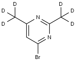 4-bromo-2,6-bis(methyl-d3)pyrimidine Structure