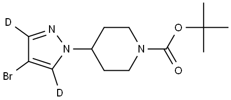 tert-butyl 4-(4-bromo-1H-pyrazol-1-yl-3,5-d2)piperidine-1-carboxylate Struktur