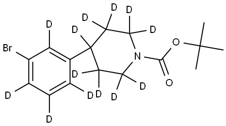 tert-butyl 4-(3-bromophenyl-2,4,5,6-d4)piperidine-1-carboxylate-2,2,3,3,4,5,5,6,6-d9 Struktur