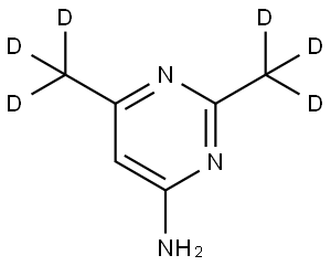 2,6-bis(methyl-d3)pyrimidin-4-amine Struktur