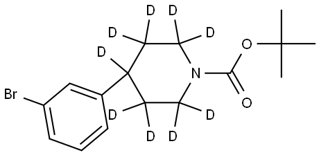 tert-butyl 4-(3-bromophenyl)piperidine-1-carboxylate-2,2,3,3,4,5,5,6,6-d9 Struktur