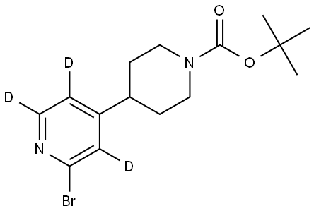 tert-butyl 4-(2-bromopyridin-4-yl-3,5,6-d3)piperidine-1-carboxylate Struktur