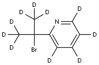 2-(2-bromopropan-2-yl-1,1,1,3,3,3-d6)pyridine-3,4,5,6-d4 Struktur